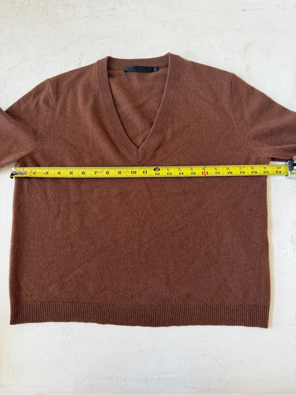 Jenni Kayne Flynn Brown Canyon Cashmere V-Neck Size S - Picture 11 of 12